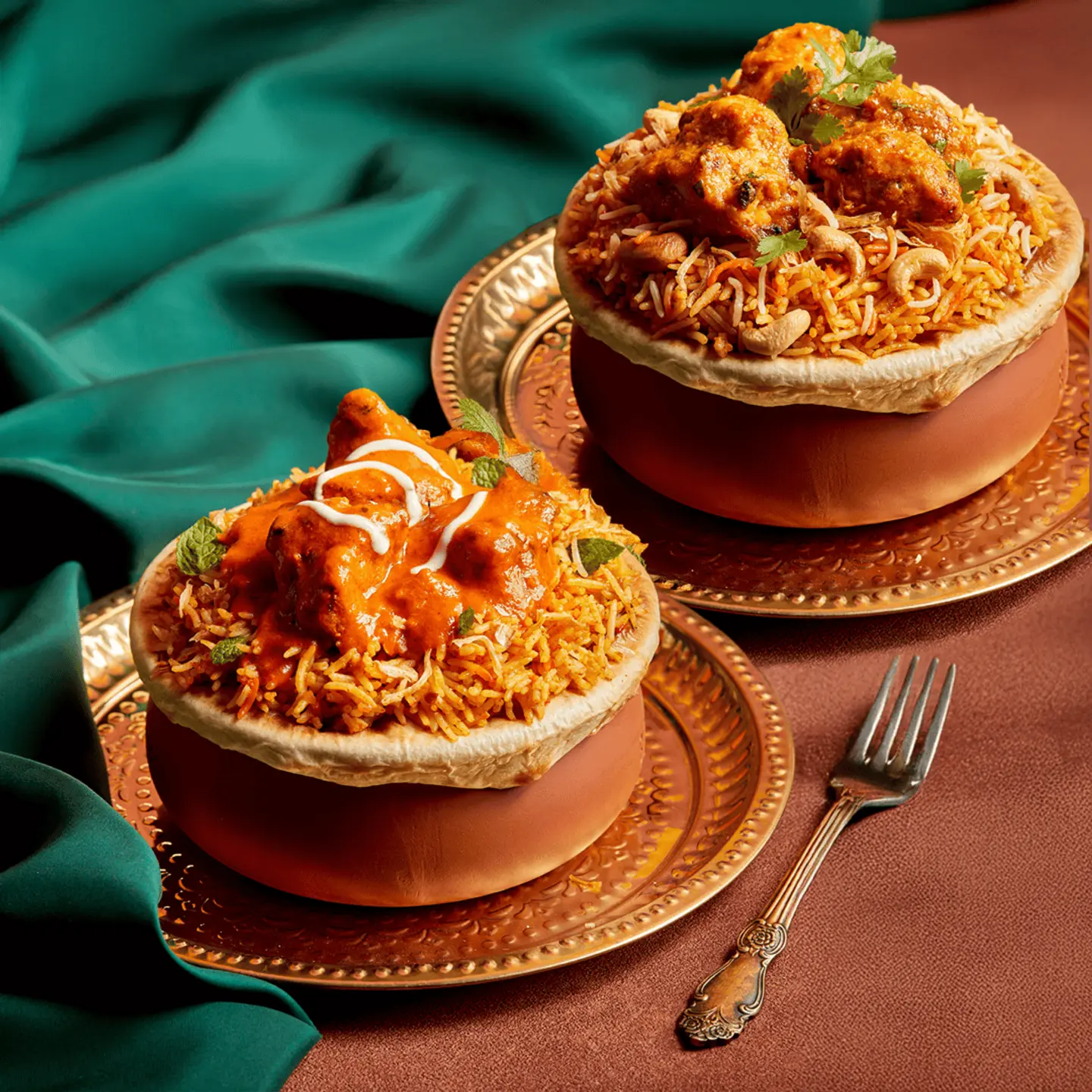 Biryani Pot Austin signature dishes Hyderabadi Chicken Dum BiryaniGoat BiryaniButter Chicken